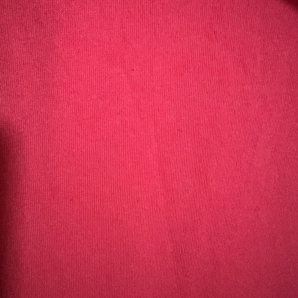 J. CREW Classic Wide Button Mock Neck Fleece Sweatshirt Neon Pink Women's Size L